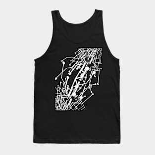 Digital Signals Graphic Typography White Design Tank Top